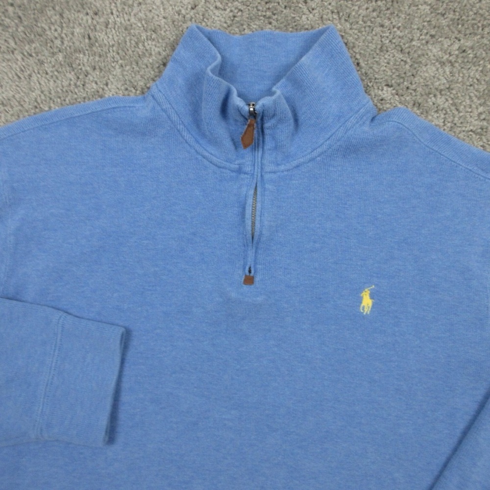 Polo by Ralph Lauren Blue Quarter-Zip Shirt